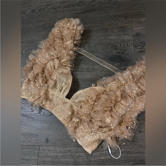 *NWOT* Free People One Sosha Party Top - Gold - Picture 6 of 7